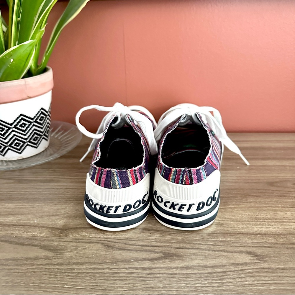 Rocket Dog Jazzin Aloe Colorful Stripe Sneaker Women's Shoes Size 9.5 NEW No Box - Picture 5 of 9